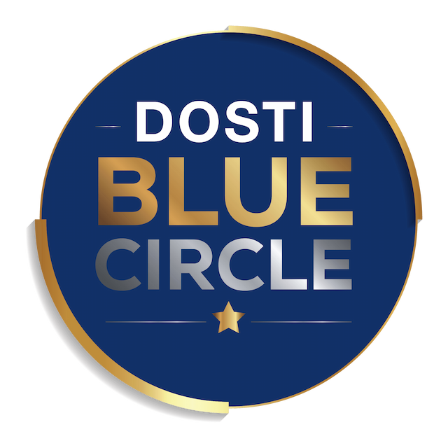 dosti blue circle logo