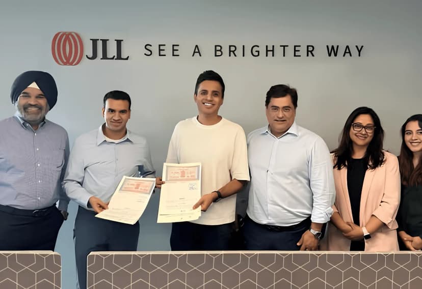 Team members at a corporate partnership event